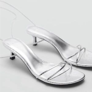 MANGO STRAPPY HEELED SANDALS Sz 9